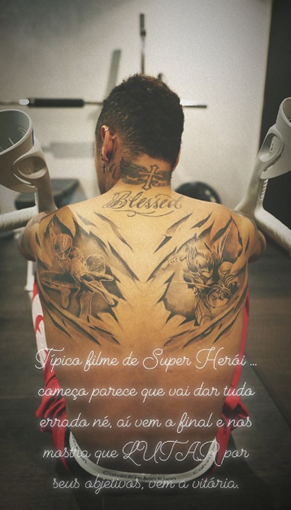 Neymar publica mensagem em rede social após lesão — Foto: Reprodução/Intagram