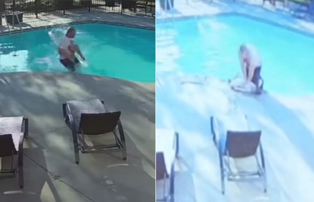 Homem salva criança autista que se afogava em piscina do condomínio e ganha homenagem (Foto: reprodução/ Instagram/ Fox News)