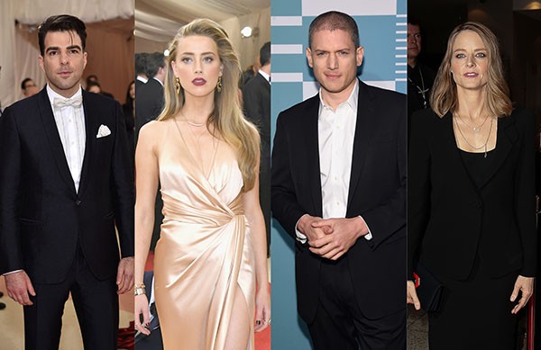 Zachary Quinto, Amber Heard, Wentworth Miller, Jodie Foster (Foto: Getty Images)
