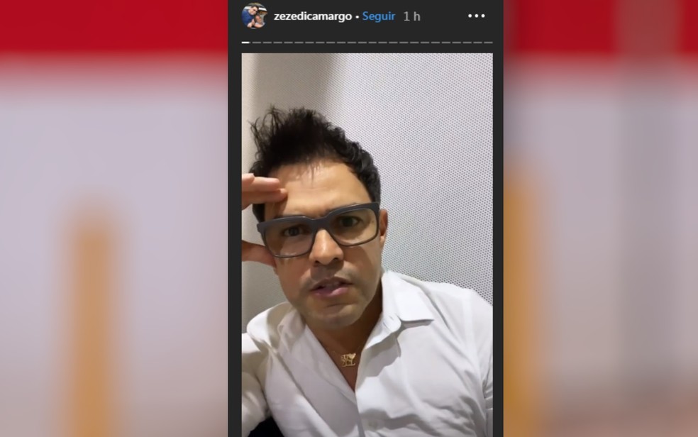 Zezé di Camargo posta vídeo em rede social explicando a doença do pai — Foto: Reprodução/Instagram