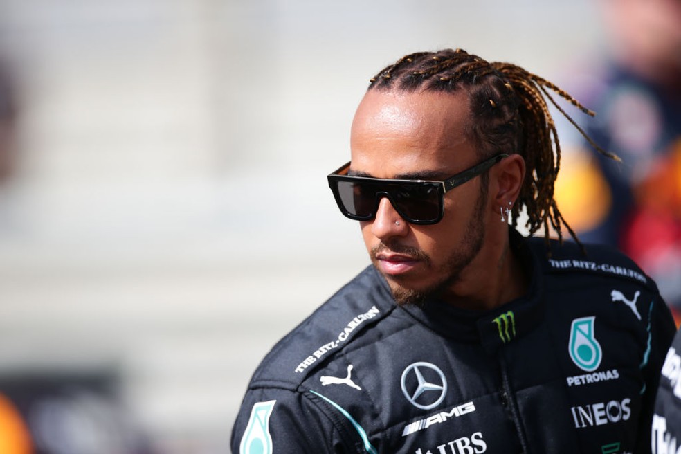 Lewis Hamilton na pré-temporada da Fórmula 1 2021, no Bahrein — Foto: Peter Fox/Getty Images