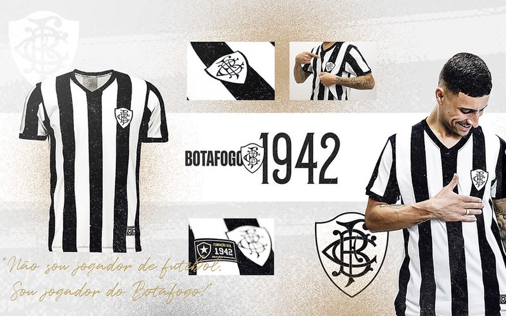 Philipe Sampaio apresenta camisa do Botafogo — Foto: Divulgação/BFR