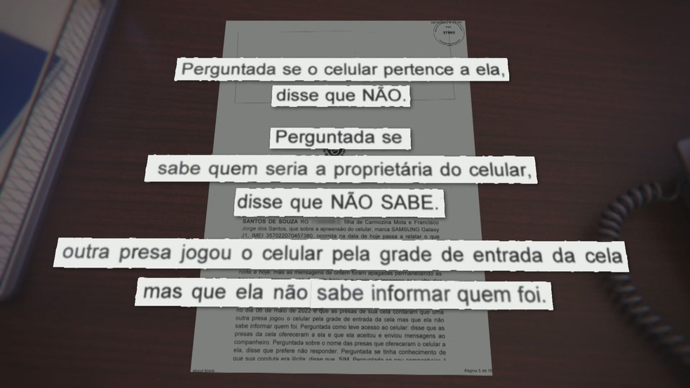 Flordelis disse que não sabia quem era a dona do celular encontrado na cela ocupada por ela — Foto: Reprodução/ TV Globo