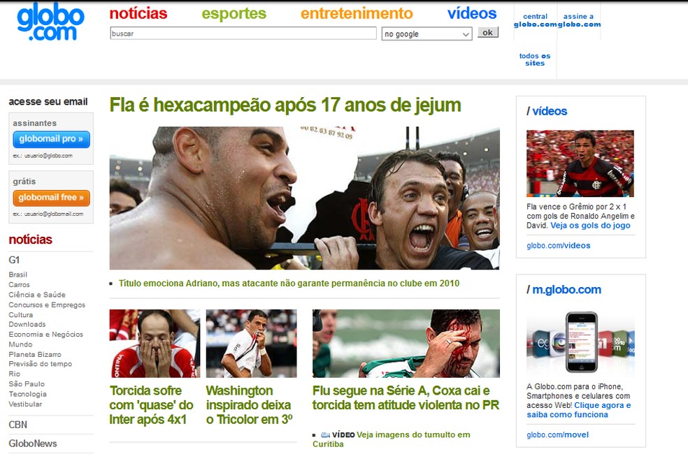 Home Da Globo Com Esta De Cara Nova Relembre 7 Versoes Antigas Que Vao Te Fazer Viajar No Tempo Pop Gshow