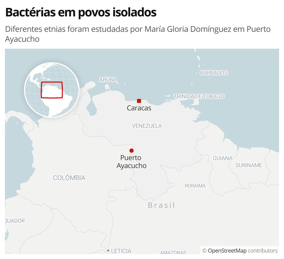 Infográfico mostra onde fica Puerto Ayacucho, no estado do Amazonas, na Venezuela, perto da fronteira com a Colômbia. — Foto: G1