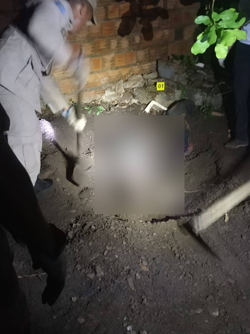 Cachorro escapou, cavou cova e encontrou corpo de feirante que estava desaparecido há 6 dias em Várzea Grande — Foto: Polícia Militar de Várzea Grande/Divulgação