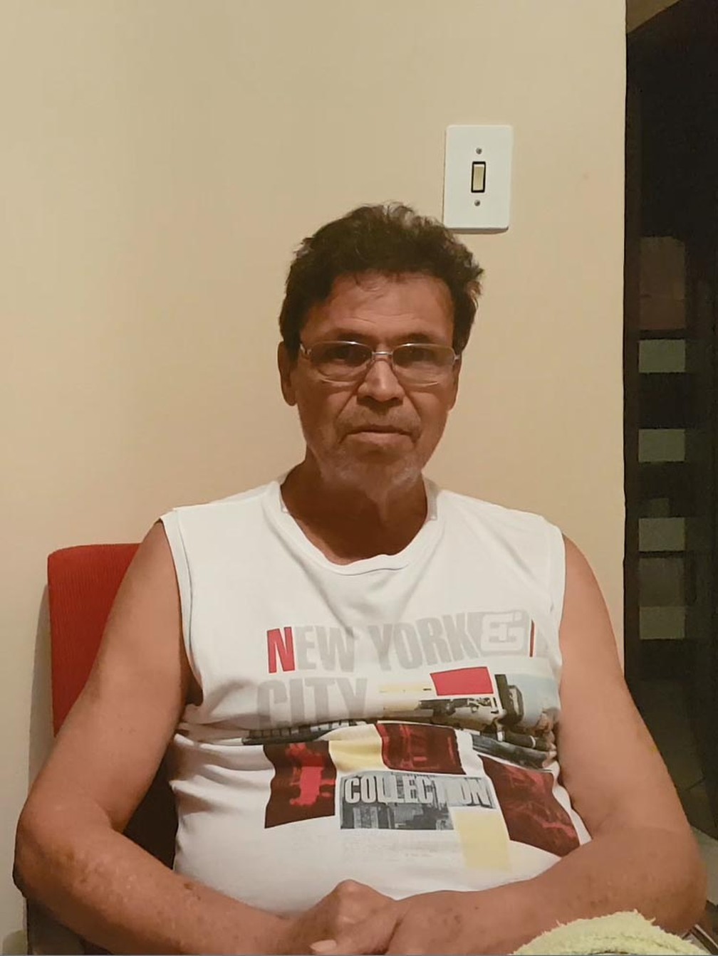 Carlos AntÃ´nio Pereira visita a filha que estÃ¡ presa em Belo Horizonte. (Foto: Thais Pimentel/G1)