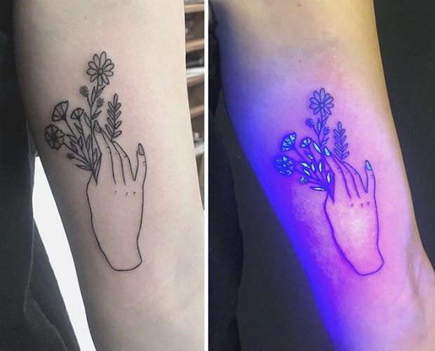 Tatuagem fluorescente (Foto: Reprodução/Instagram/sthefanytattoo)