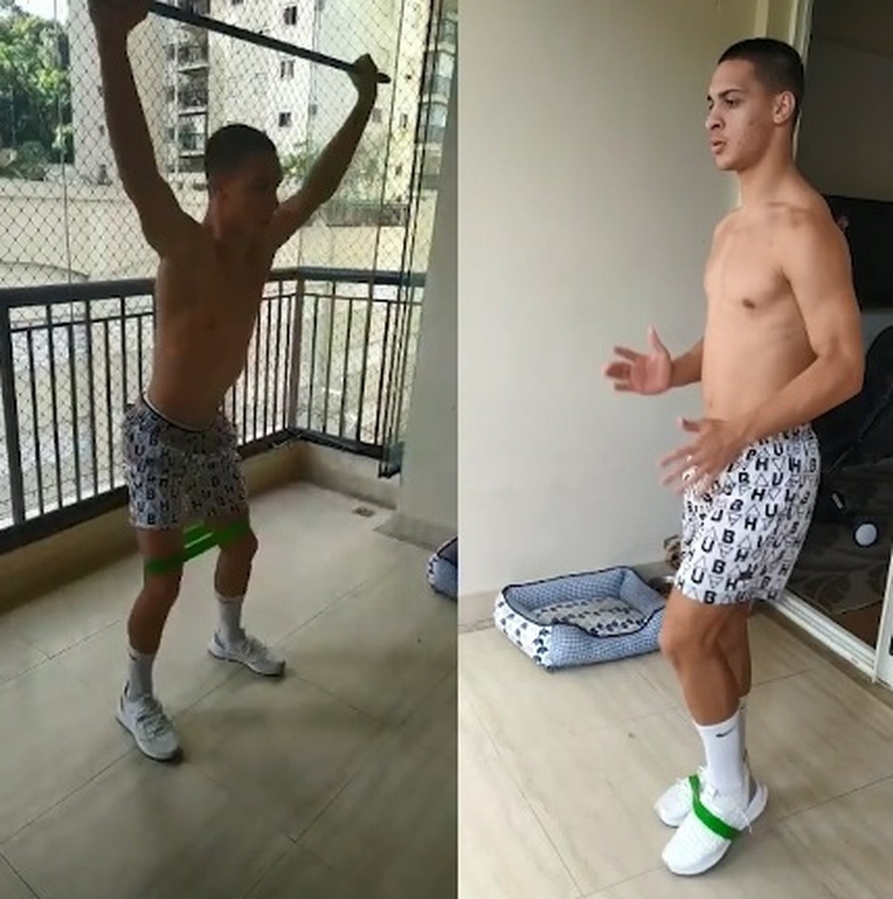 Antony cumpre as recomendações médicas e treina em casa na quarentena