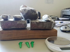 Polícia apreende 2 Kg de maconha com estudantes universitários em Alfenas (Foto: Polícia Civil)