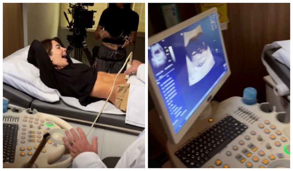Jade Picon grava cena de Chiara grávida e brinca ao ver imagem de bebê em ultrassom: 'É de verdade' — Foto: Reprodução/Instagram
