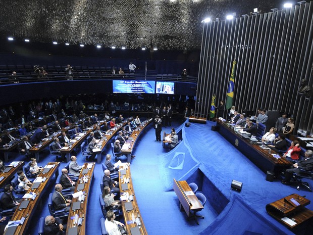 Plenário do Senado durante sessão nesta quinta (11) (Foto: Pedro França/Agência Senado)