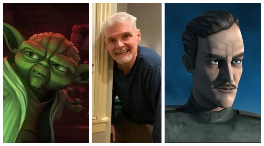 O ator e dublador Tom Kane foi o responsável pelas vozes do mestre jedi Yoda e do personagem Admiral Yularen no desenho animado Star Wars: The Clone Wars (Foto: Reprodução/Facebook)