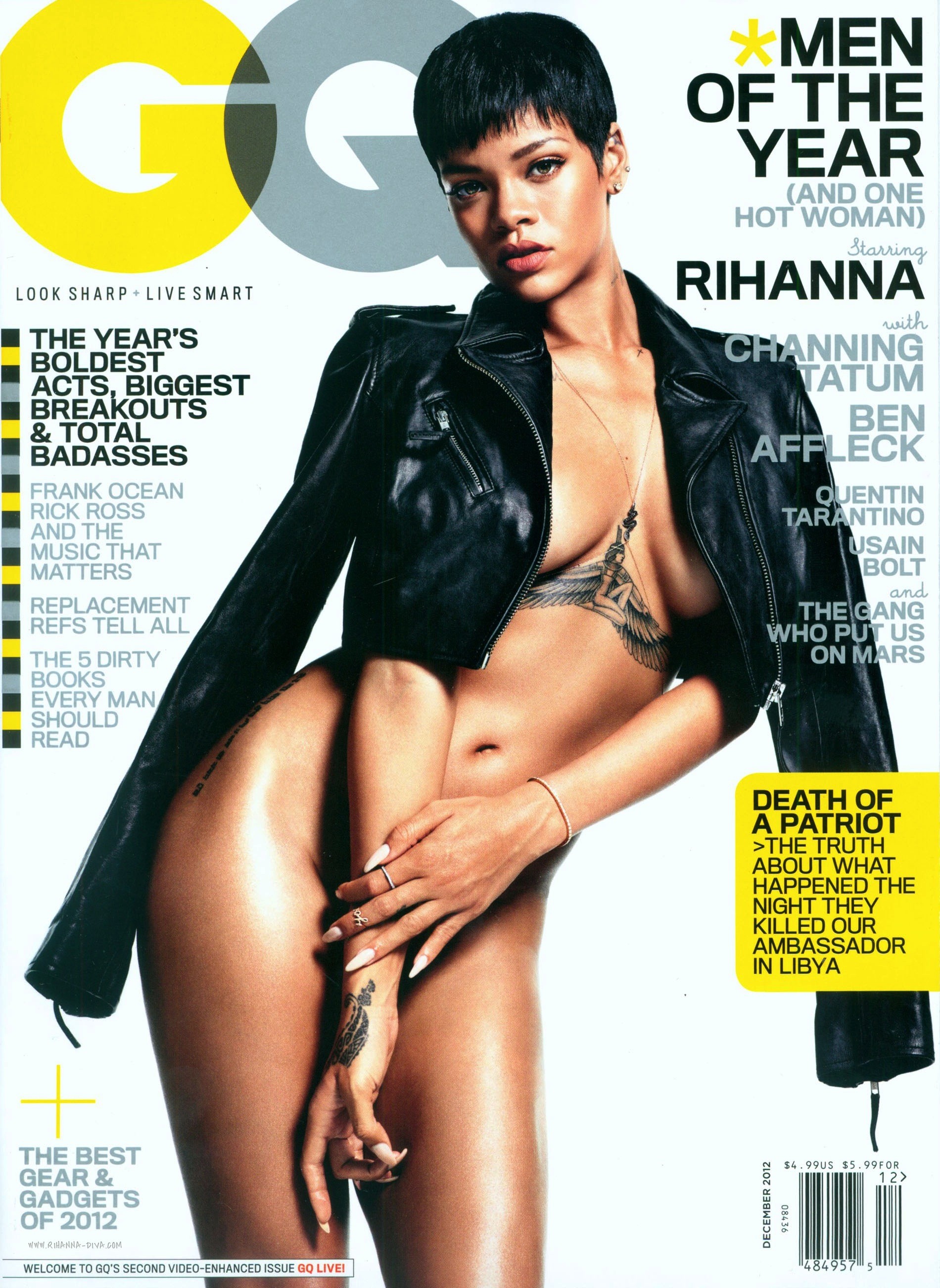 A 'GQ' de dezembro de 2012 foi estrelada por Rihanna. (Foto: Reprodução)