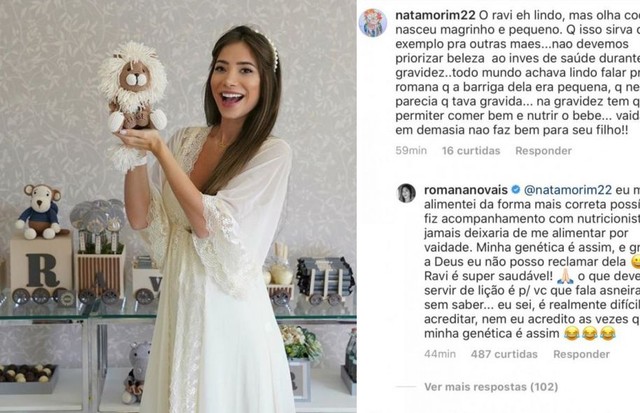 Romana Novais rebate crítica (Foto: Reprodução/Instagram)