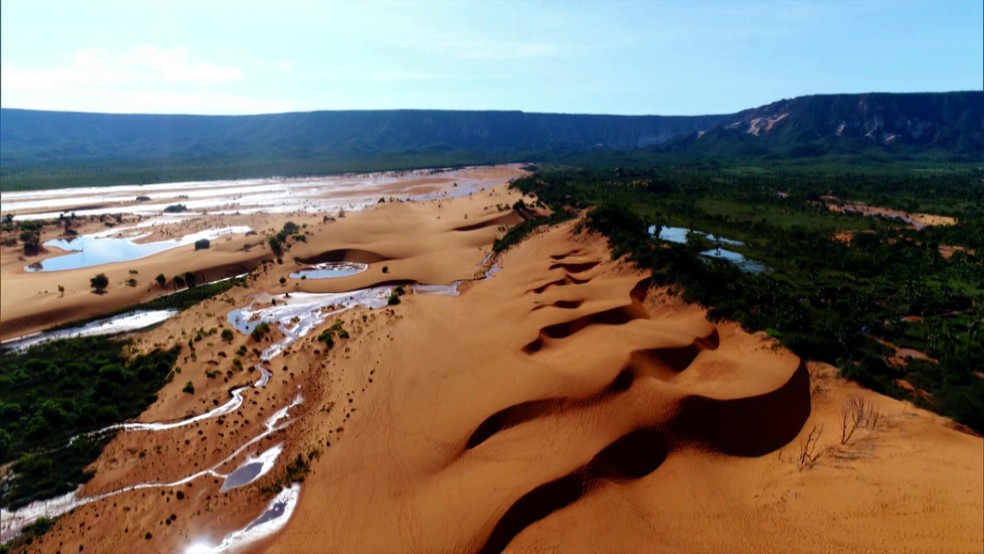 Maior duna do Jalapão  cresce mais a cada ano — Foto: rede globo