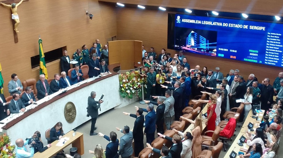 Deputados de Sergipe durante ato de posse  — Foto: Isabelle Marques/g1
