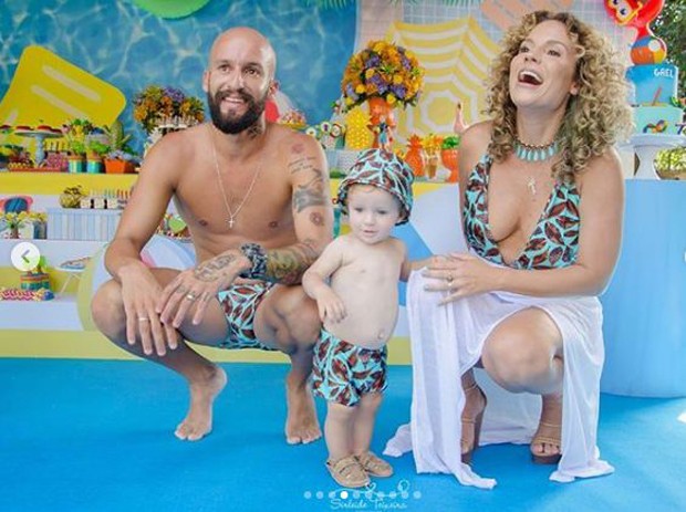 Renato Antunes, Gael e Maíra Charken (Foto: Reprodução/Instagram)