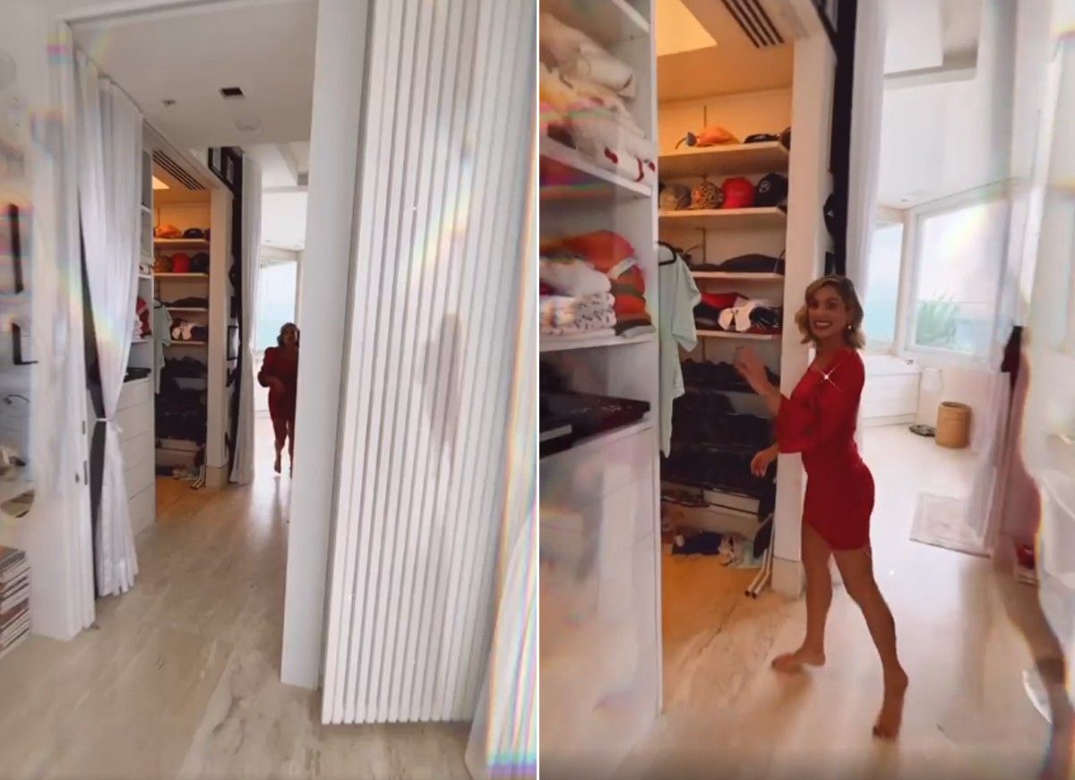 Flavia Alessandra passa por seu closet gigante (Foto: Reprodução / Instagram)