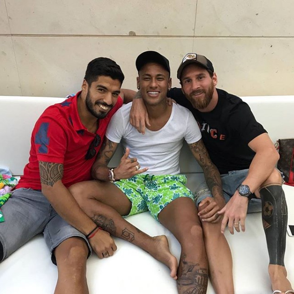 messi suarez neymar — Foto: Reprodução/Instagram