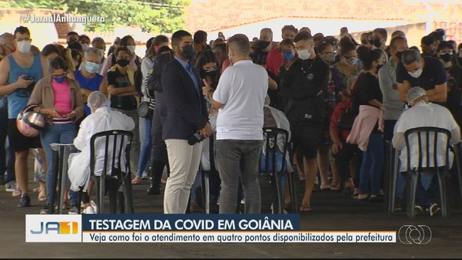 Aumenta procura por testes de Covid-19 em pontos montados pela prefeitura em Goinia