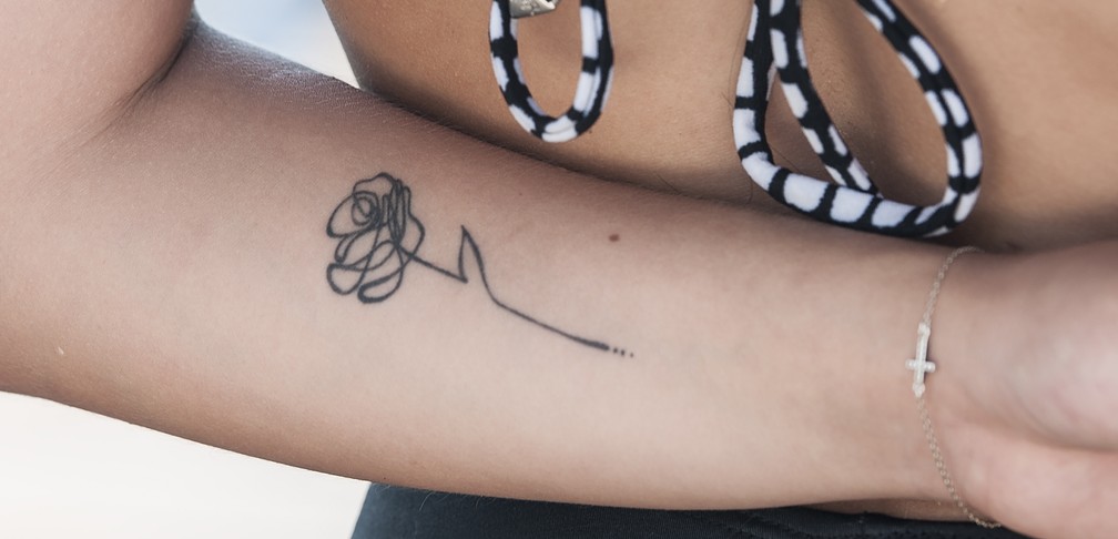 Atriz da nivela orfaos com tatuagem no braço Laryssa Ayres Explica O Significado De Suas 9 Tatuagens Cada Fase Da Minha Vida Famosos Gshow