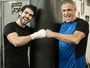 Juliano Laham e Oscar Magrini suam a camisa em aula de boxe para 'Malhação'; assista!
