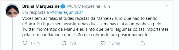 Bruna Marquezine no Twitter (Foto: Reprodução/Twitter)