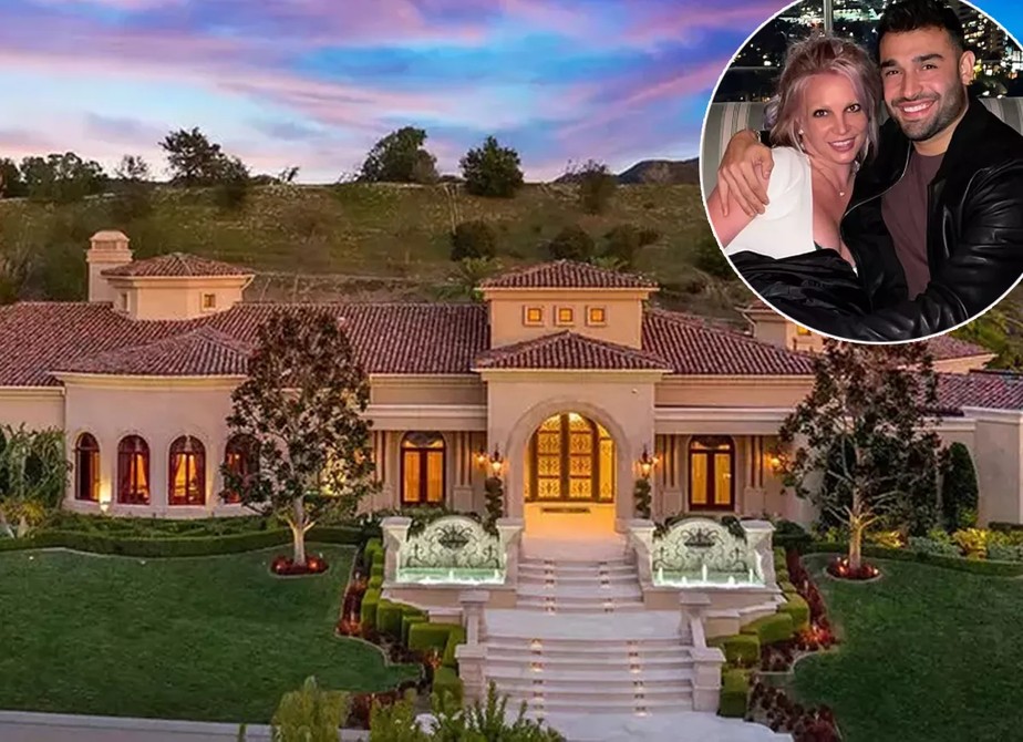 Britney Spears e Sam Asghari compraram a mansão em Calabasas em junho de 2022