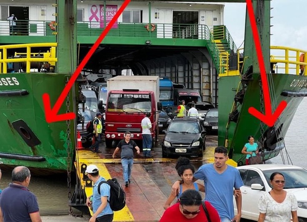 Situação foi relatada por um passageiro nas redes sociais — Foto: Reprodução/Redes sociais