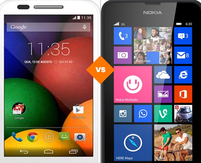 Comparativo dos baratinhos da Motorola e Nokia (Foto: Arte/TechTudo)