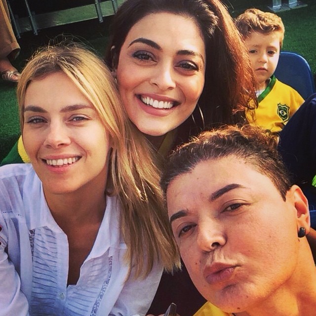 Juliana Paes, Carolina Dieckmann e David Brazil  (Foto: reprodução / instagram)