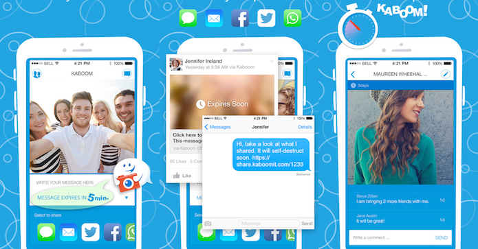 Tenha as funcionalidade do Snapchat nas redes sociais e apps com Kaboom (Foto: Divulgação/AppStore)