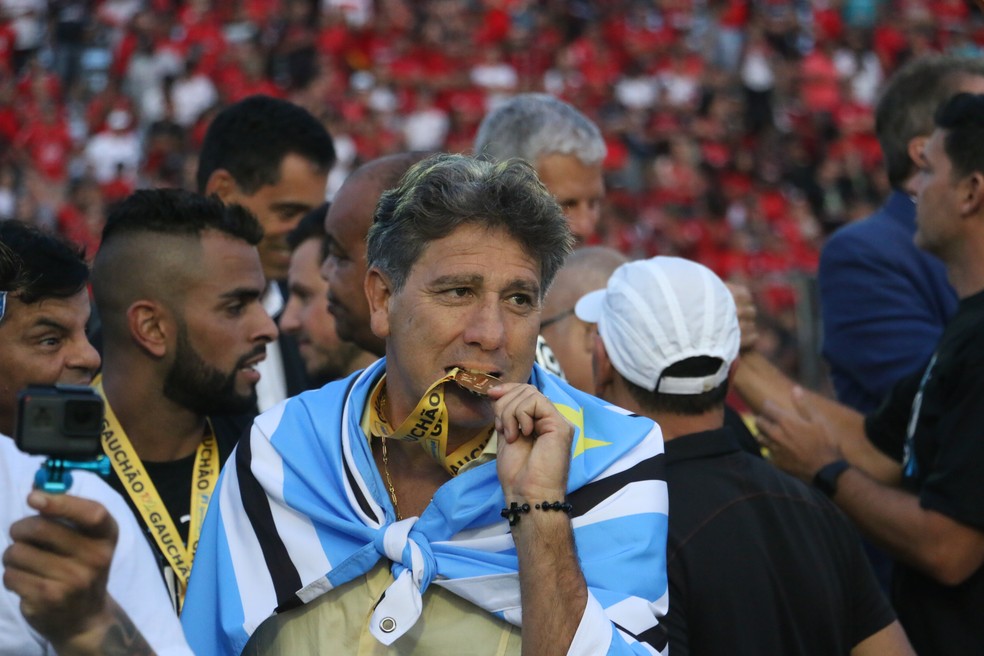 Campeão gaúcho, Renato recusou o Fla para seguir no Grêmio (Foto: Eduardo Moura/GloboEsporte.com)