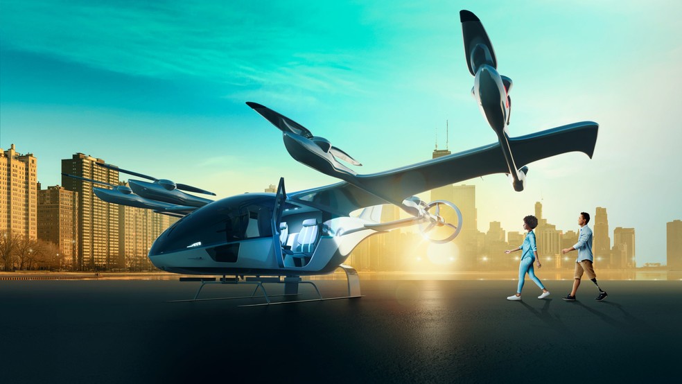Eve, da Embraer, vai realizar simulado de mobilidade aérea para "carros voadores" — Foto: Eve/Divulgação