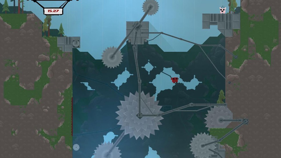 O clássico Super Meat Boy é um jogo de plataforma extremo, desafiador e frustrante — Foto: Reprodução/Steam