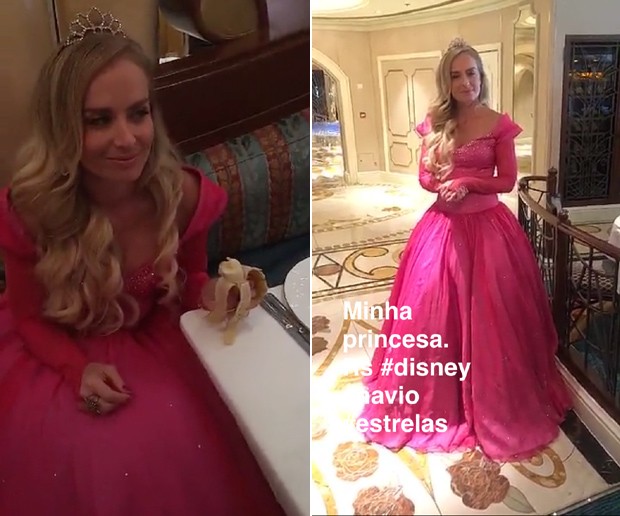Angélica vestida de princesa (Foto: Reprodução Snapchat)