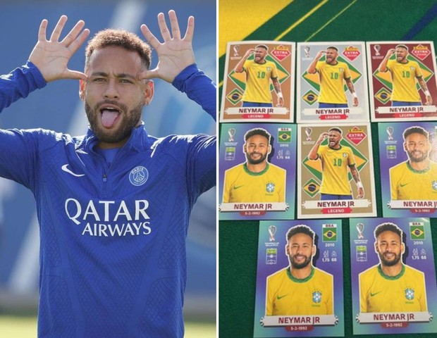 Neymar mostra coleção de figurinhas raras dele mesmo (Foto: Reprodução/Instagram)