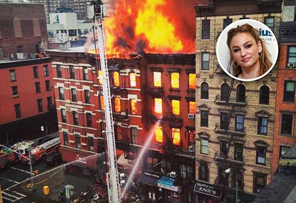 Prédio de Drea De Matteo em chamas (Foto: Getty Images/Instagram)