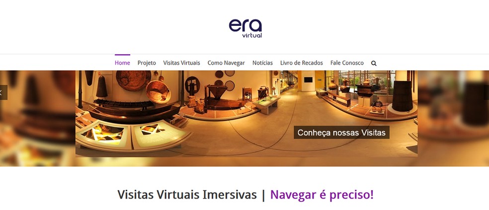 O projeto Era Virtual oferece ao público imagens 3D e em 360º de museus e cidades histórias brasileiras — Foto: Reprodução: Barbara Ablas