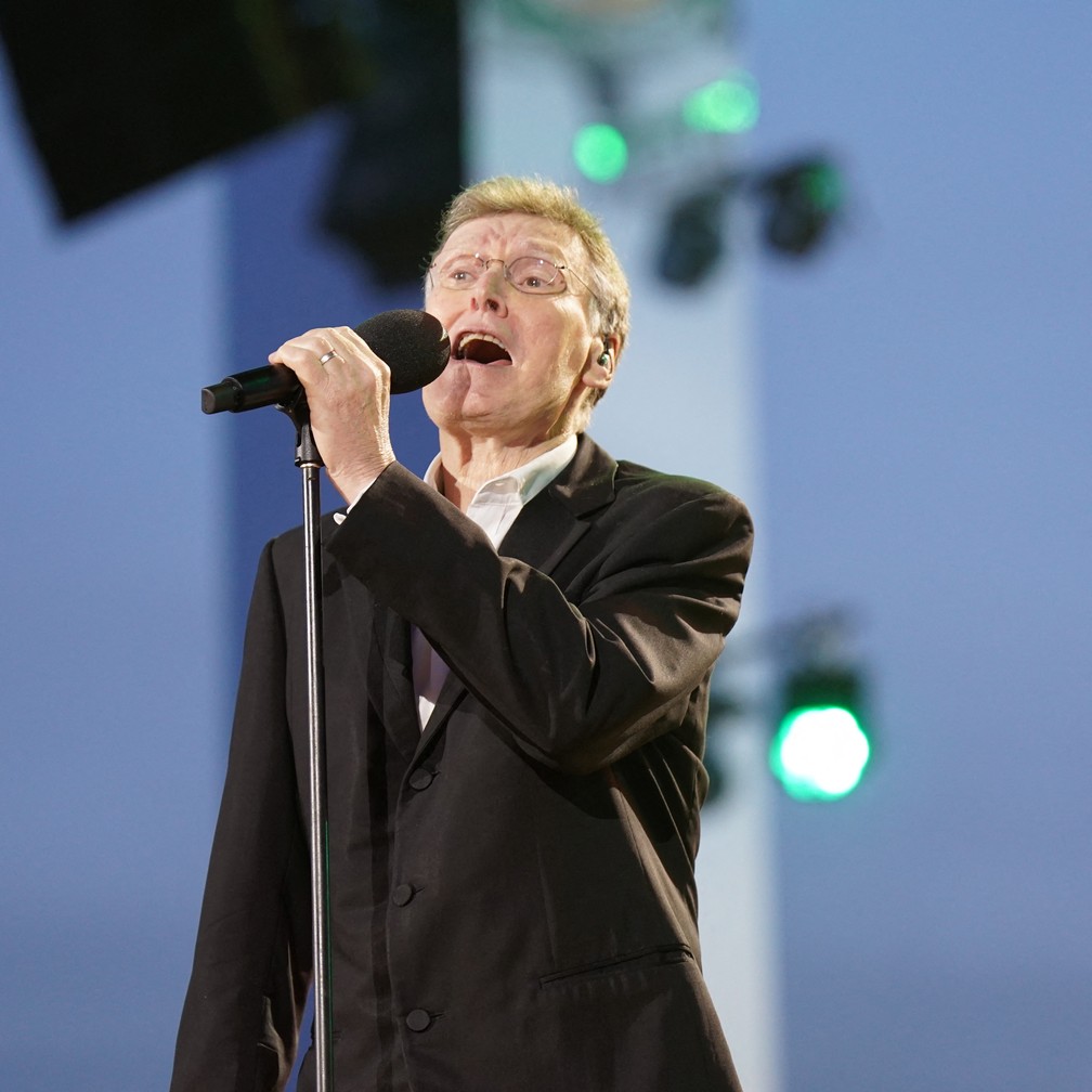 Steve Winwood durante apresentação no show de coroação do Rei Charles III, em Londres, em 7 de maio de 2023 — Foto: Arthur Edwards/Pool via REUTERS