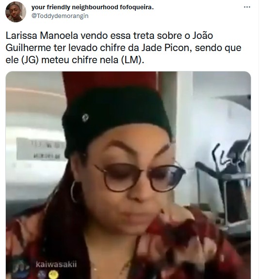 Internautas levam nome de Larissa Manoela para os trends, relembrando traição de João Guilherme que culminou no término do namoro deles (Foto: Reprodução / Twitter)
