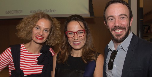 Ucha Meirelles, a diretora de redação de Marie Claire Marina Caruso e André Doval, que também foi palestrante do evento