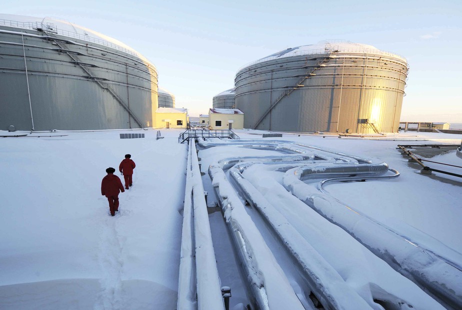 Oleoduto que transporta petróleo da Rússia para a China
