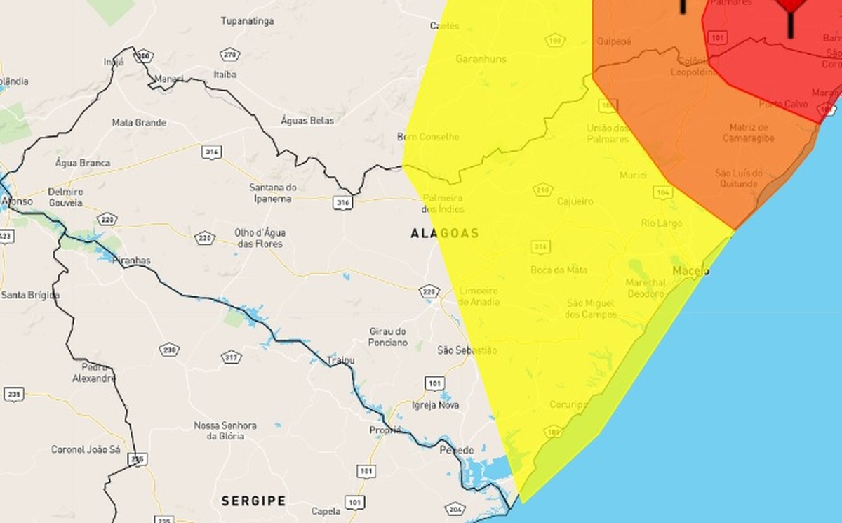 Alagoas Tem Novos Alertas De Chuvas Até Sexta Feira Alagoas G1 