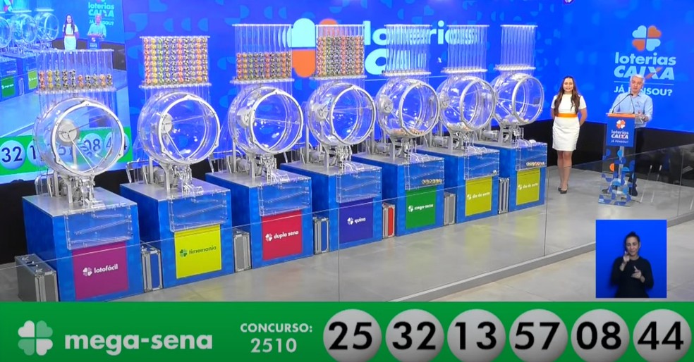 Números do concurso 2510 da Mega-Sena — Foto: Reprodução/Caixa
