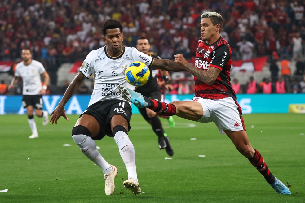 Gil e Pedro, Corinthians x Flamengo — Foto: Marcello Zambrana/AGIF