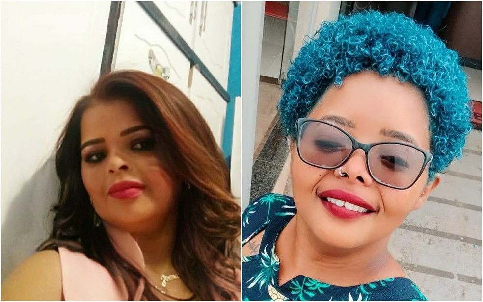 Joana Soares da Silva (esquerda) e a filha Ana Carla Soares (direita) foram buscar salgados para vender antes de morrerem em acidente em Niquelândia, Goiás — Foto: Montagem/g1