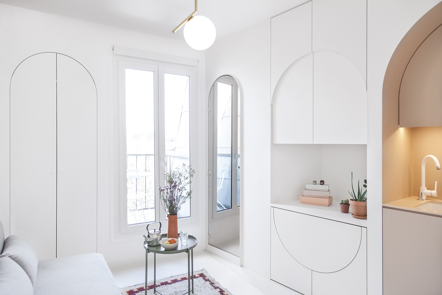 Com só 11 m², este apartamento foi pensado como uma dobradura (Foto: Bertrand Fompeyrine)