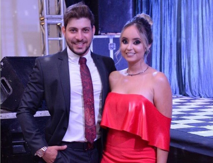 Caio Afiune e a noiva, Waléria Mota (Foto: Reprodução/Instagram)